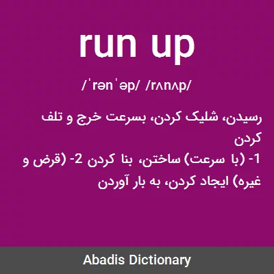 معنی run up